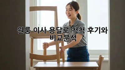 원룸 이사, 용달로 척척! 후기와 비교분석
