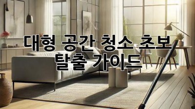 대형 공간 청소🧹 초보 탈출 가이드!✨